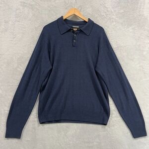 90s Vintage Jantzen Sweater Mens Large Polo Grandpa‎ Knit Pullover Classic